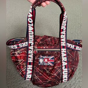 Harajuku Lovers Red Plaid Handbag - small but spacious